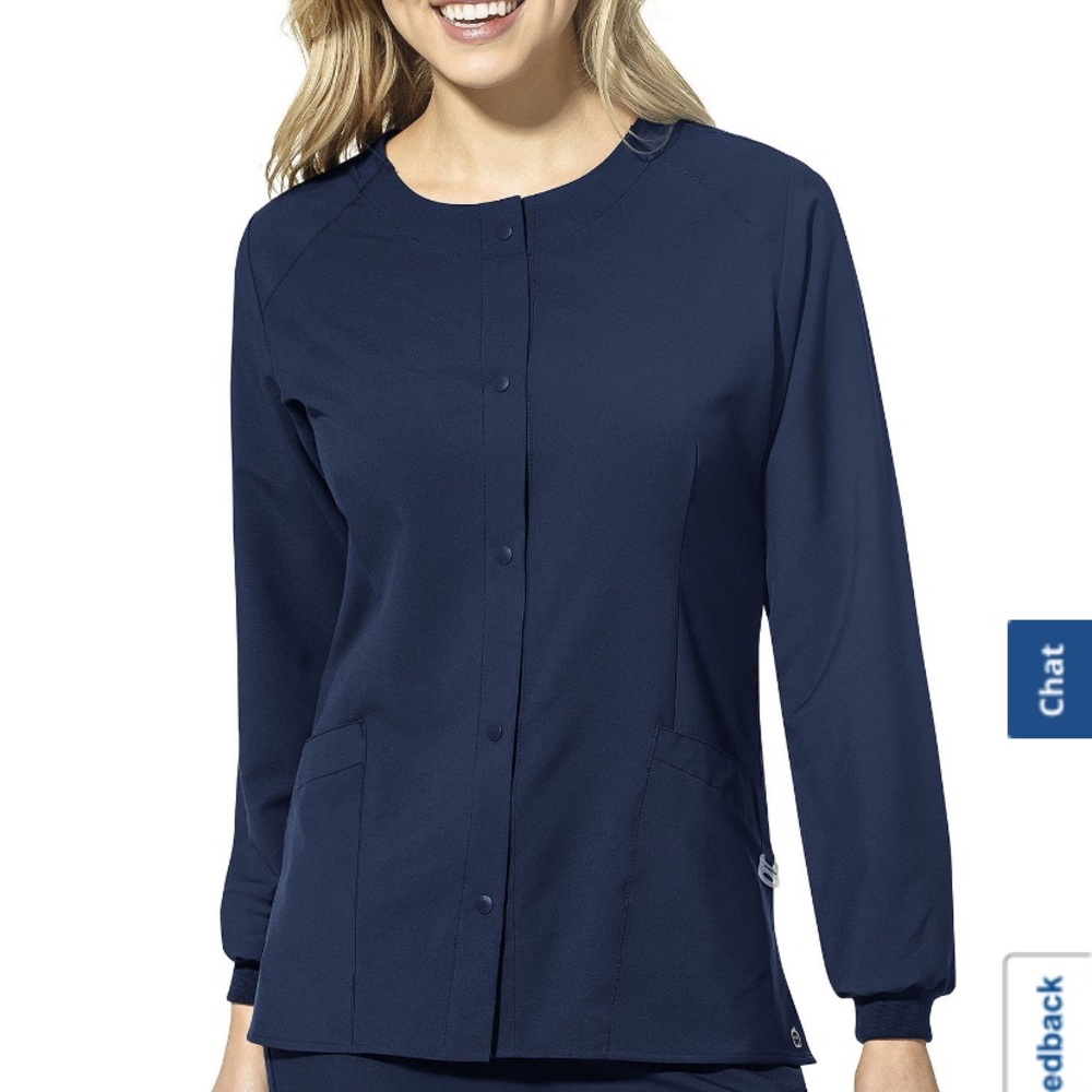 Wink blue scrub jacket - M